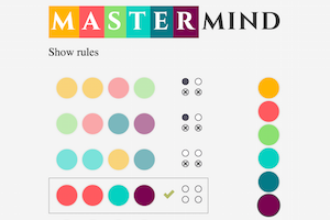 Mastermind game in React and ES6